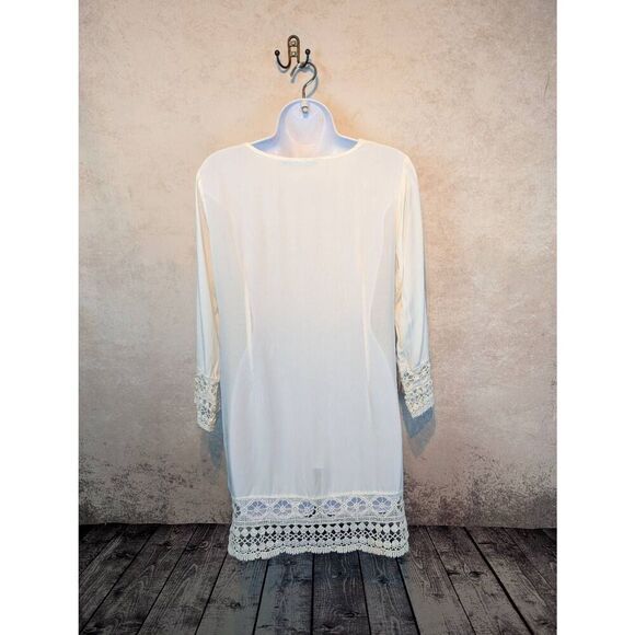 Solitaire swim see-through white tunic medium - Picture 2 of 6